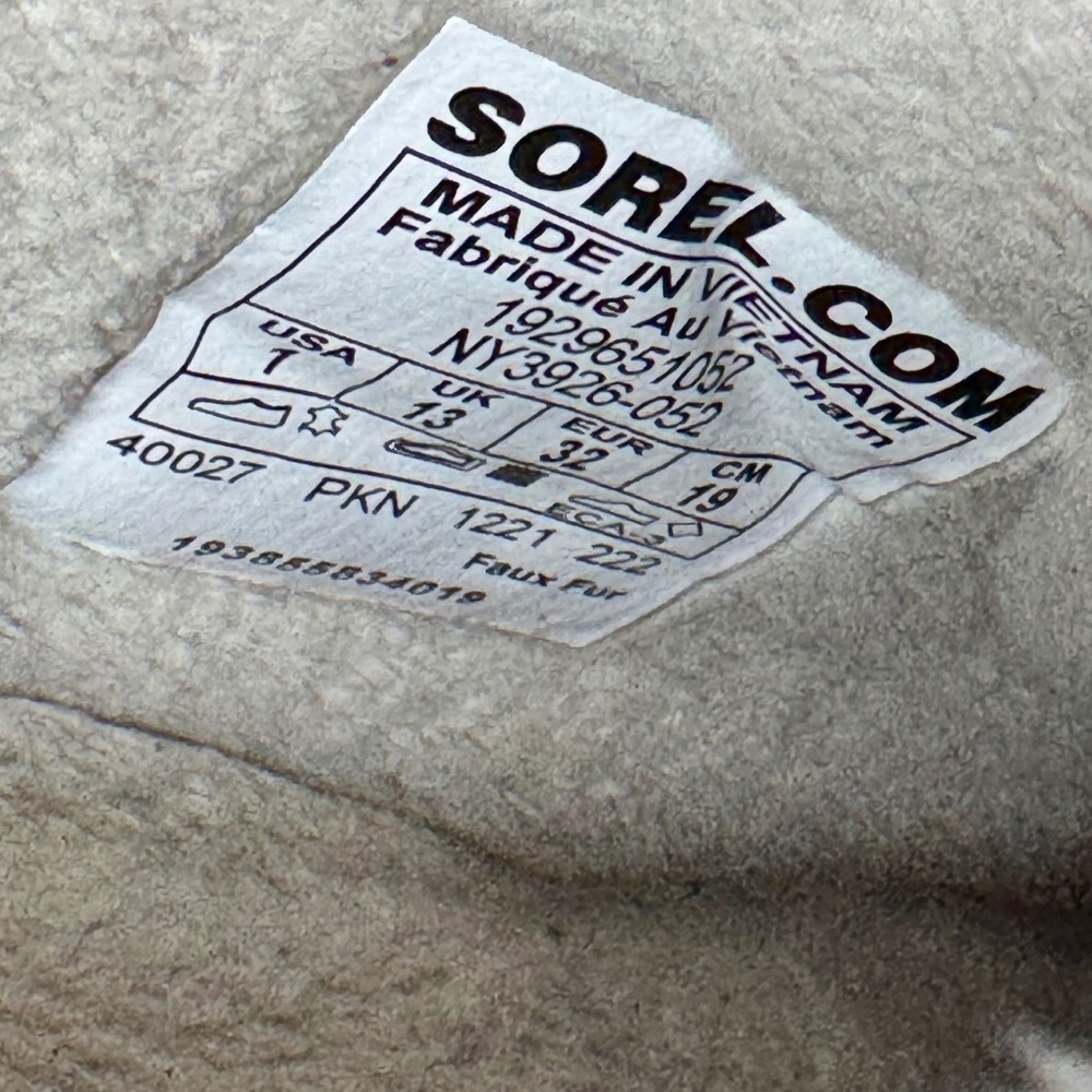 Sorel Suede Clog Slippers Faux Fur Lined‎ Warm Cozy Comfy Kids Size 1 - Picture 4 of 6